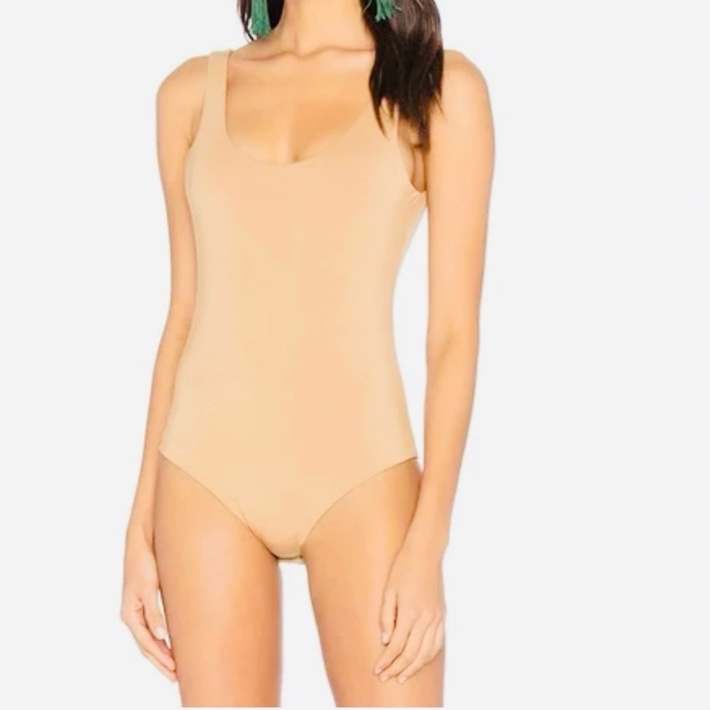 House of Harlow Satin Tank/bodysuit Ivory/tan/cream Sz.SM LOWEST price on PMark!